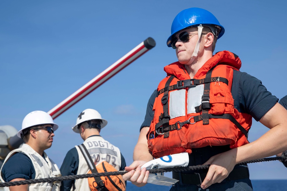 Decatur Replenishment-at-Sea with USNS Big Horn