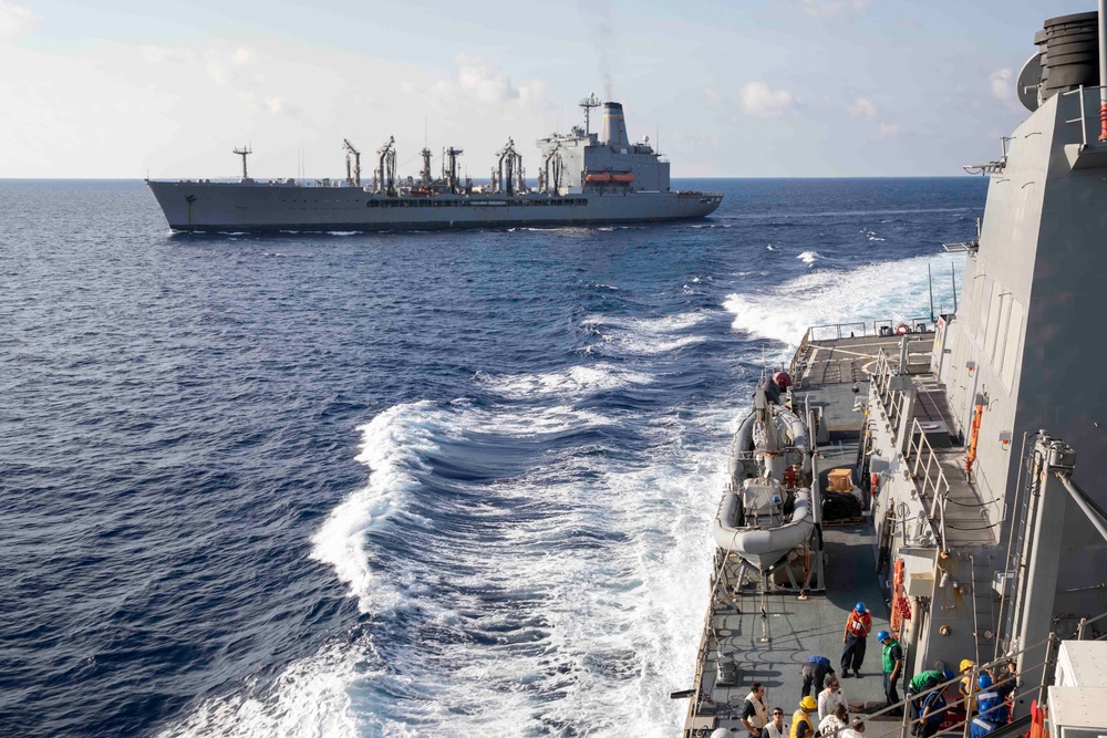 Decatur Replenishment-at-Sea with USNS Big Horn