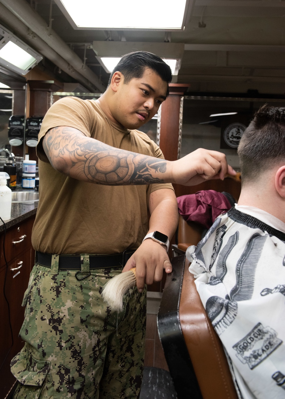 USS Theodore Roosevelt barbershop