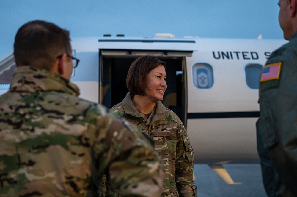 CMSAF JoAnne S. Bass visits Team Fairchild