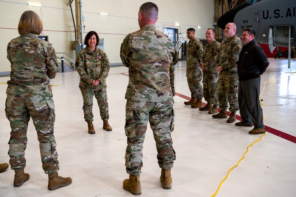 CMSAF JoAnne S. Bass visits Team Fairchild