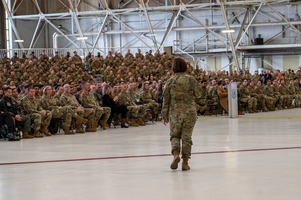 CMSAF JoAnne S. Bass visits Team Fairchild