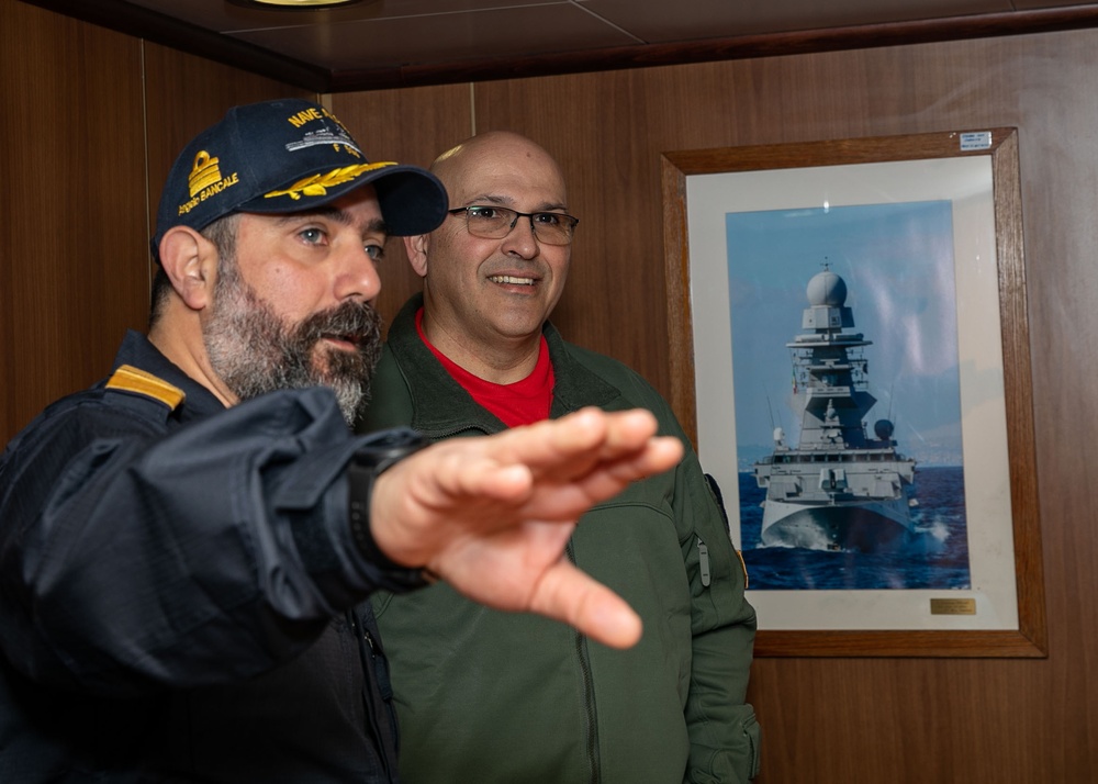 USS George H.W. Bush (CVN 77) Visits ITS Alpino (F 594)