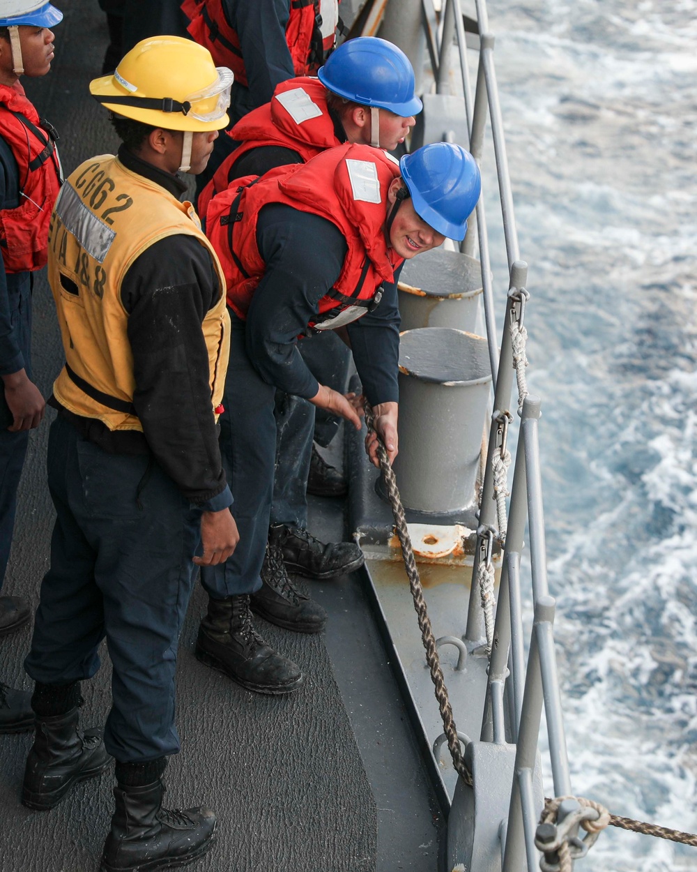 USS Chancellorsville underway replenishment