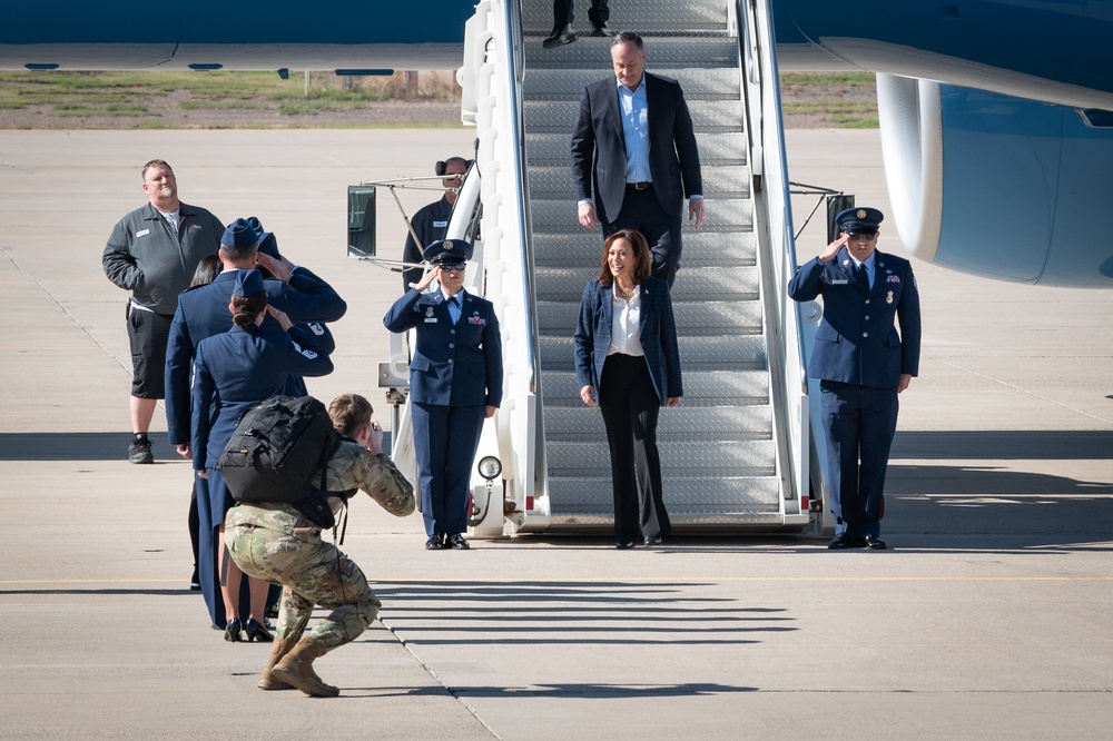 Vice President Kamala Harris visits Airmen, families at Luke Air Force Base