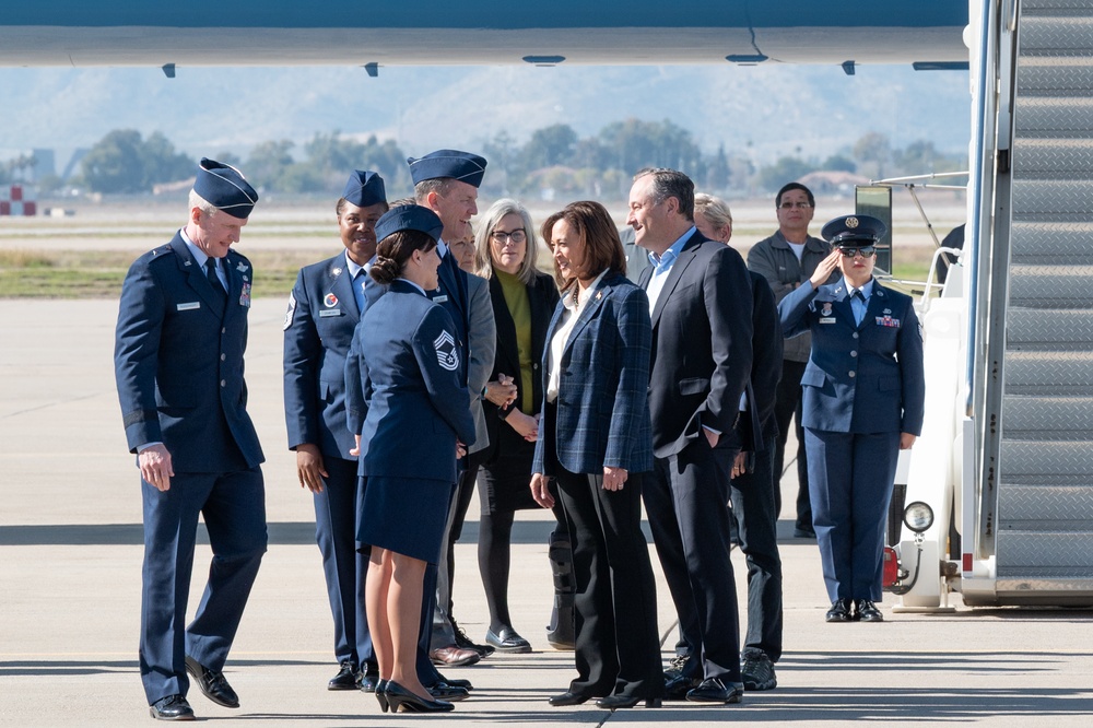 Vice President Kamala Harris visits Airmen, families at Luke Air Force Base