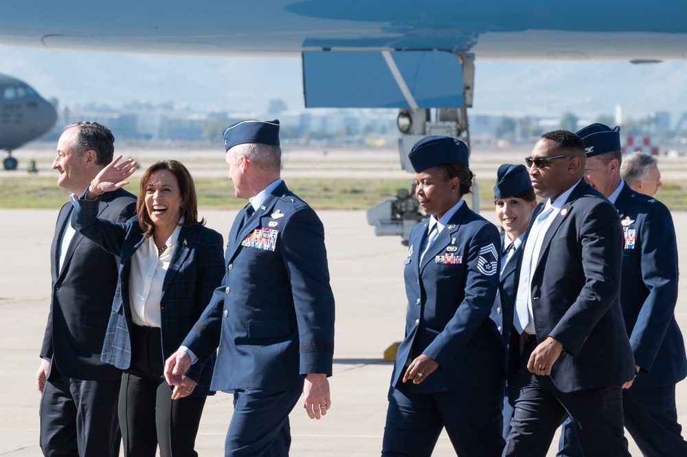 Vice President Kamala Harris visits Airmen, families at Luke Air Force Base