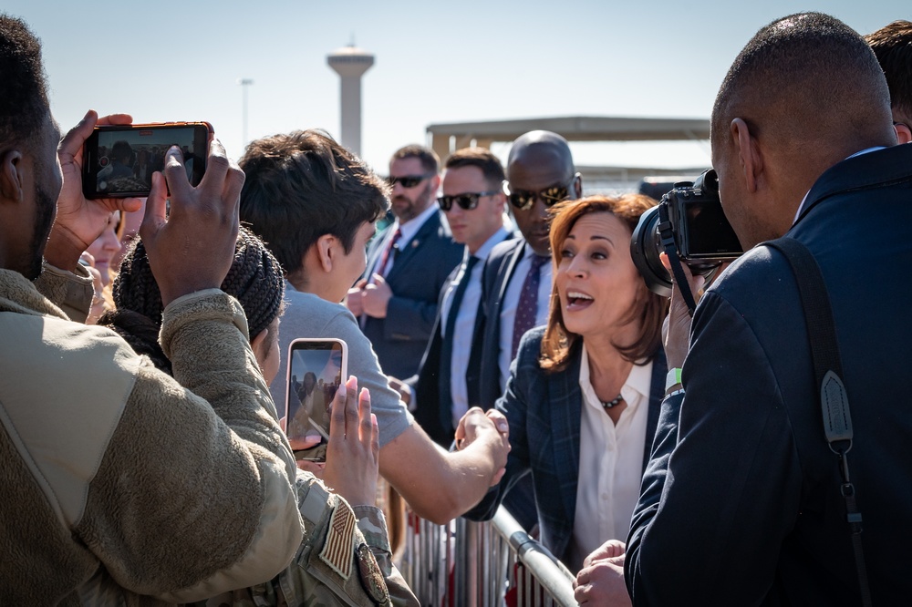 Vice President Kamala Harris visits Airmen, families at Luke Air Force Base