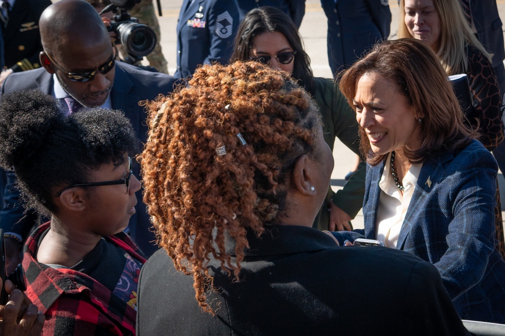 Vice President Kamala Harris visits Airmen, families at Luke Air Force Base