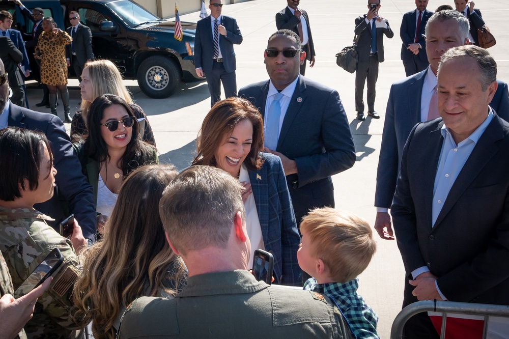 Vice President Kamala Harris visits Airmen, families at Luke Air Force Base