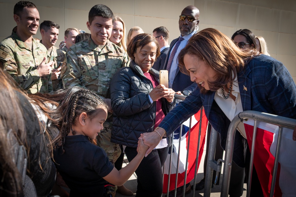 Vice President Kamala Harris visits Airmen, families at Luke Air Force Base