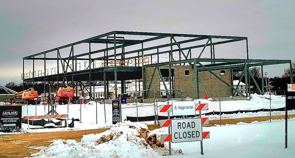 January 2023 construction operations of $11.96 million transient training brigade headquarters at Fort McCoy