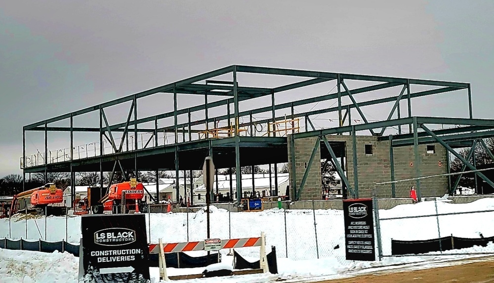 January 2023 construction operations of $11.96 million transient training brigade headquarters at Fort McCoy