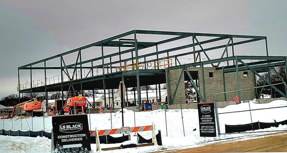 January 2023 construction operations of $11.96 million transient training brigade headquarters at Fort McCoy