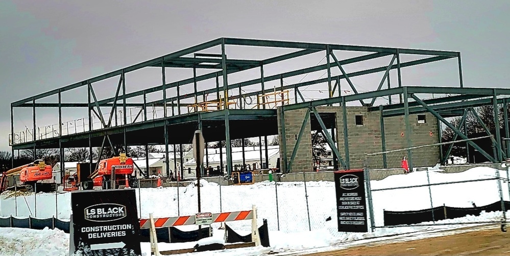 January 2023 construction operations of $11.96 million transient training brigade headquarters at Fort McCoy