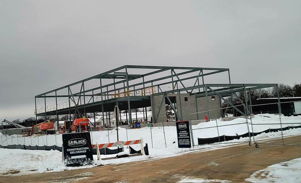 January 2023 construction operations of $11.96 million transient training brigade headquarters at Fort McCoy