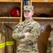 Staff Sgt. Michael Wells stands in the bay of the ASA-Black Sea fire department.