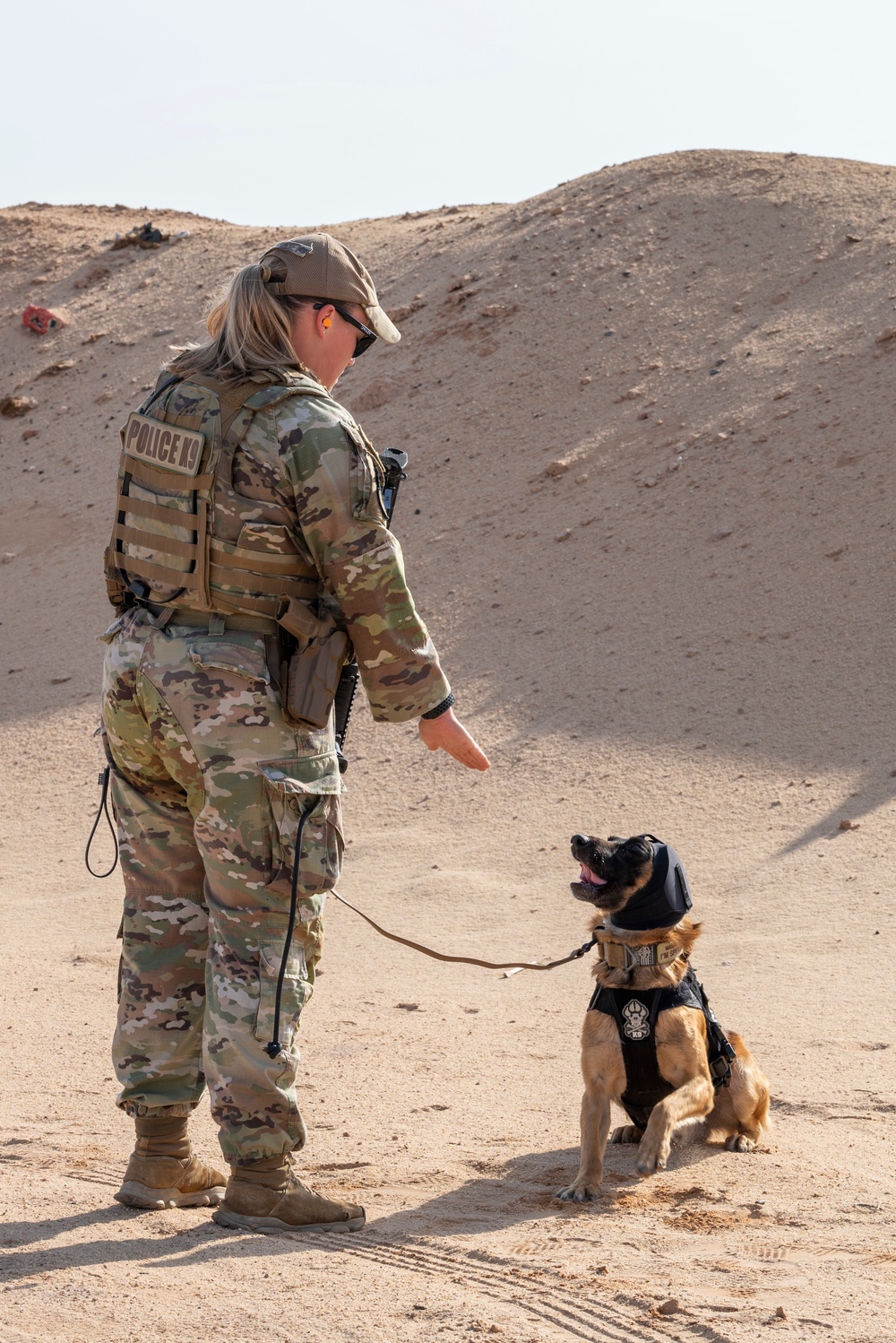 378th ESFS K9 training at the PSAB firing range