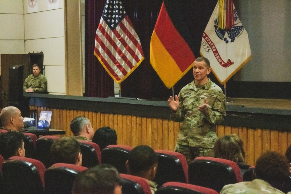 SMA Grinston Visits NCOA Soldiers at Grafenwoehr, Germany