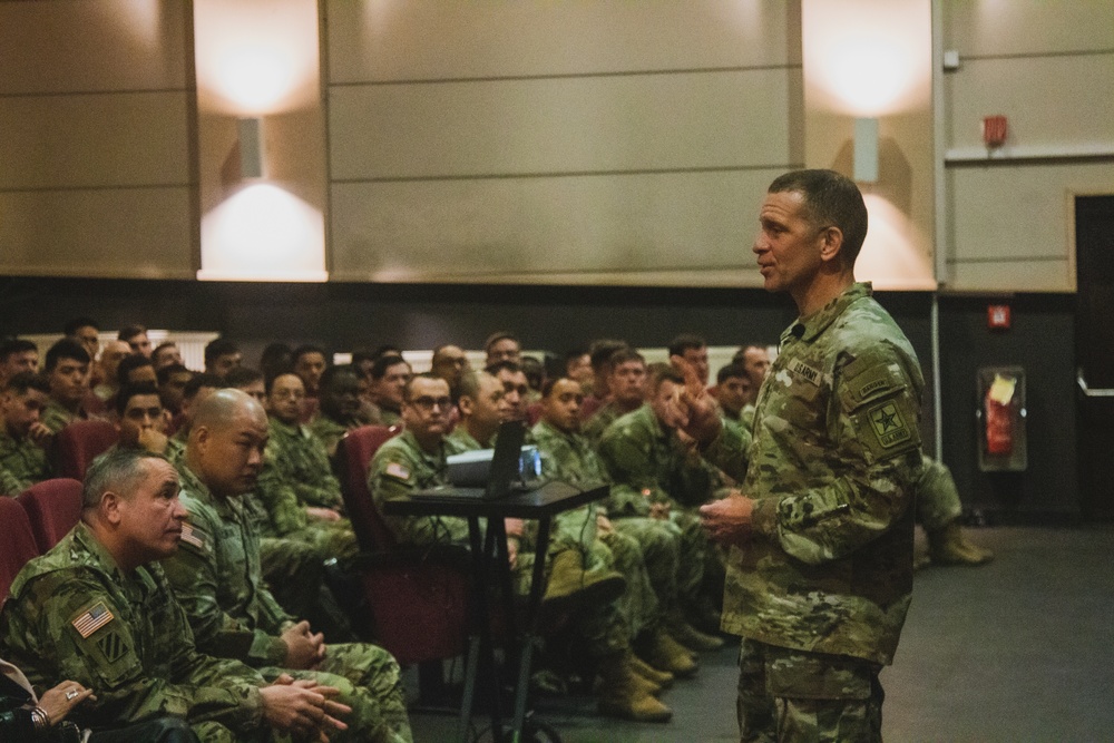 SMA Grinston Visits NCOA Soldiers at Grafenwoehr, Germany