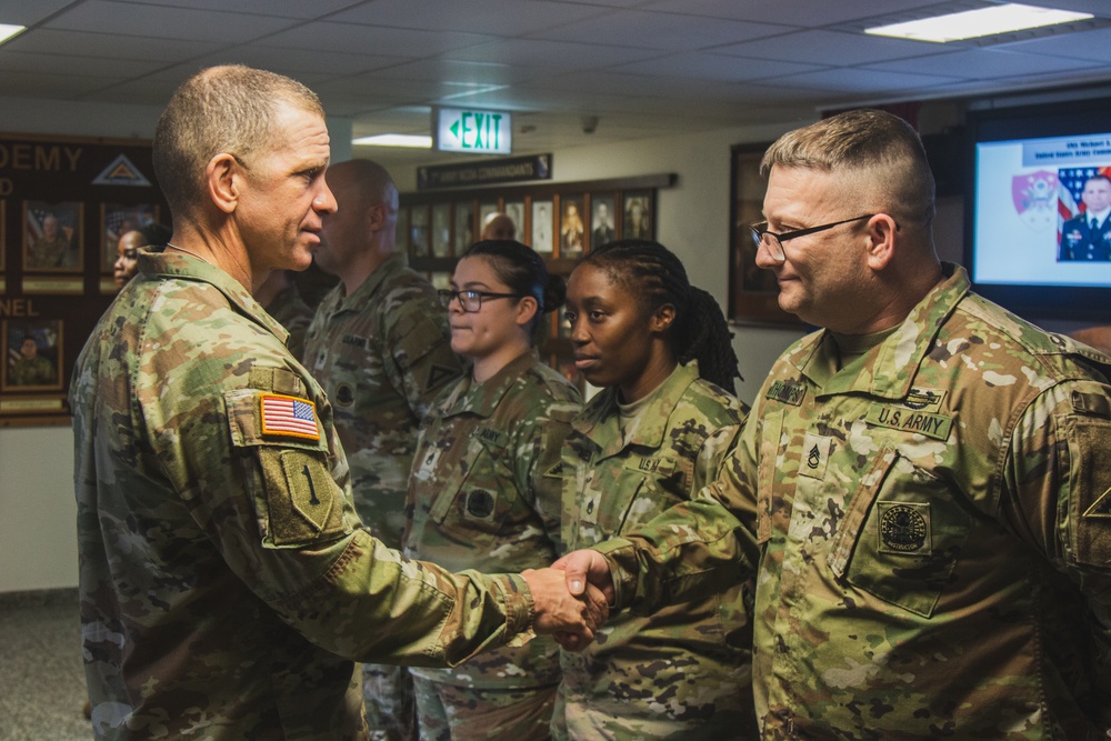 SMA Grinston Visits NCOA Soldiers at Grafenwoehr, Germany