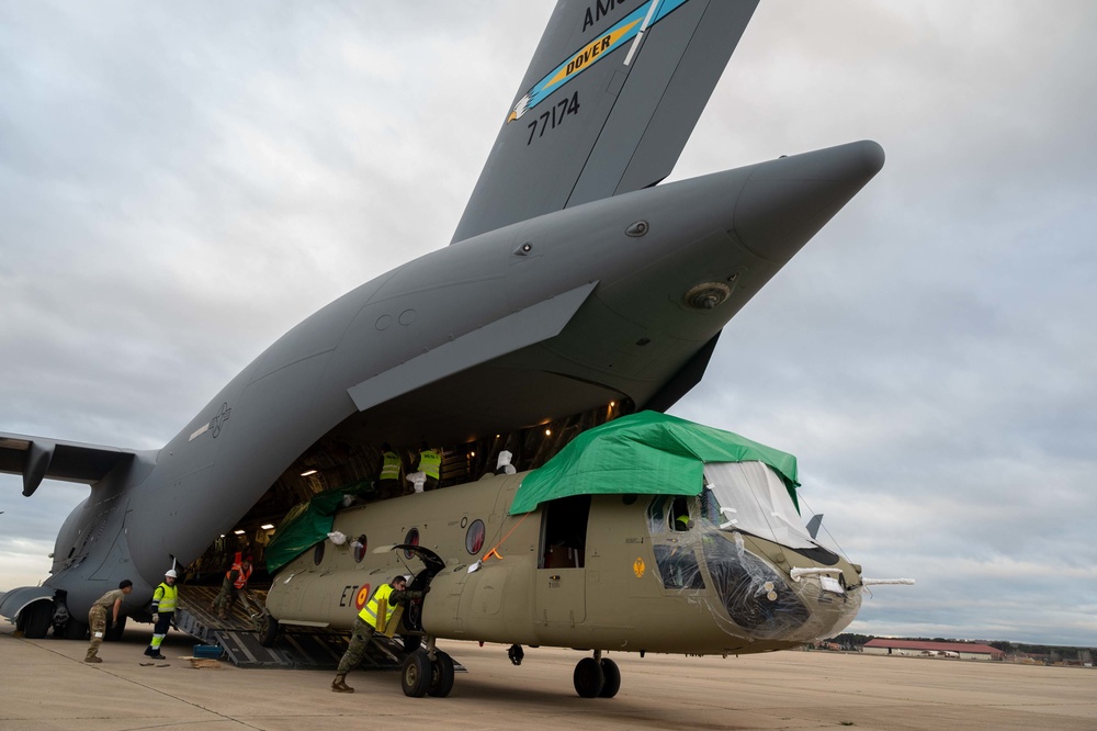 US Air Force delivers helicopter, strengthens NATO, Spain relations