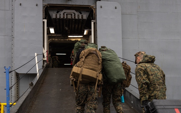 PMINT: U.S. Marines and Sailors board the USS Bataan