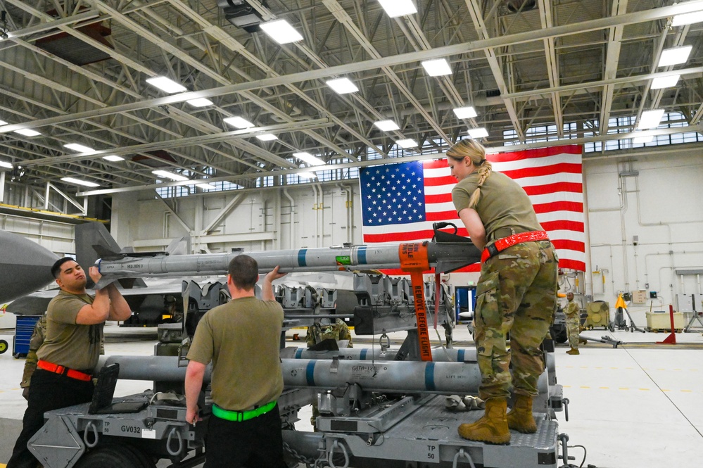 477th Fighter Group and 3d Wing Weapons Load CompetitionJan 20, 2023, load crews form the 477th Aircraft Maintenance Squadron, 90th Aircraft Maintenance Unit, and 525th Aircraft Maintenance Unit went head-to-head in the 3rd Wing Weapons Load Competition.