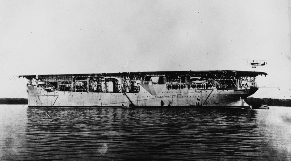 U.S. Navy's first aircraft carrier USS Langley (CV-1)
