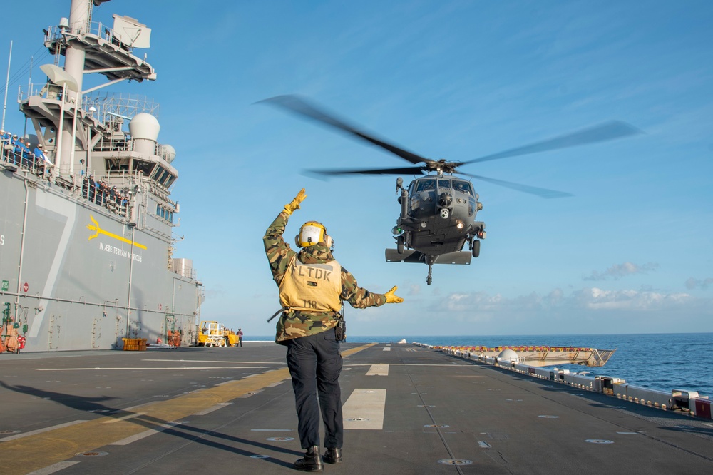 Tripoli Conducts Flight Operations with USAF 66th Rescue Squadron