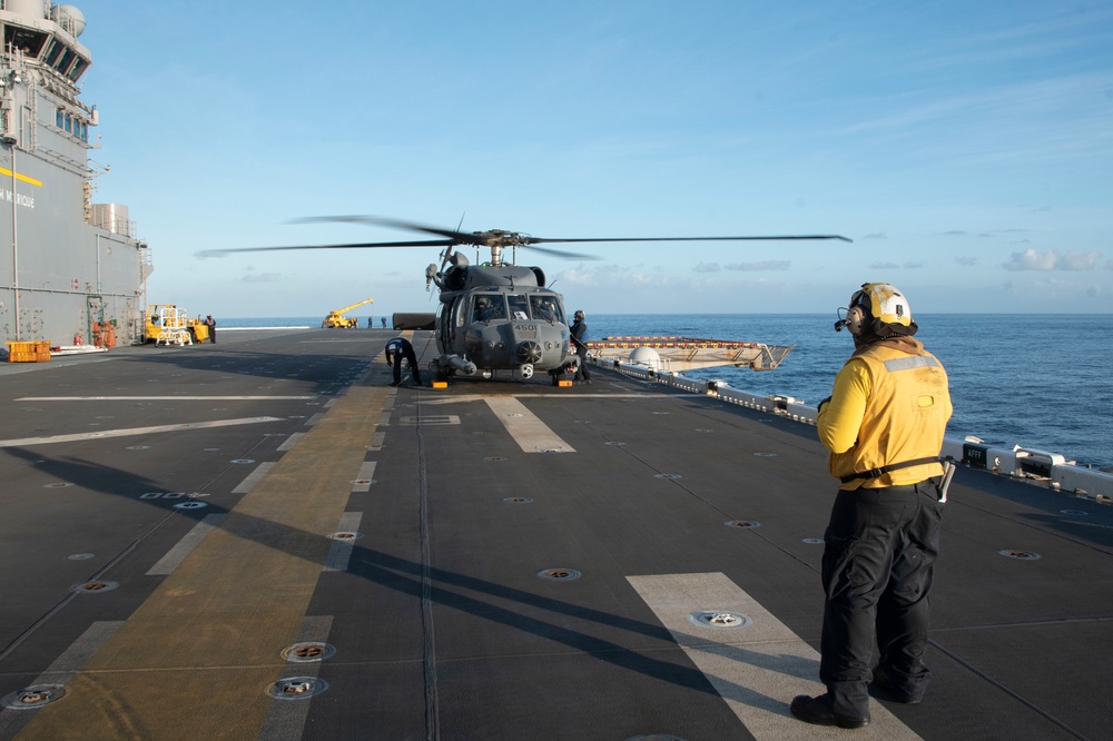 Tripoli Conducts Flight Operations with USAF 66th Rescue Squadron