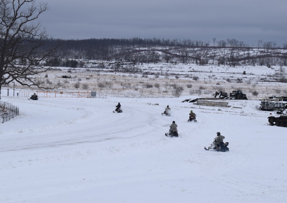 Transiting the National All-Domain Warfighting Center by snowmobile