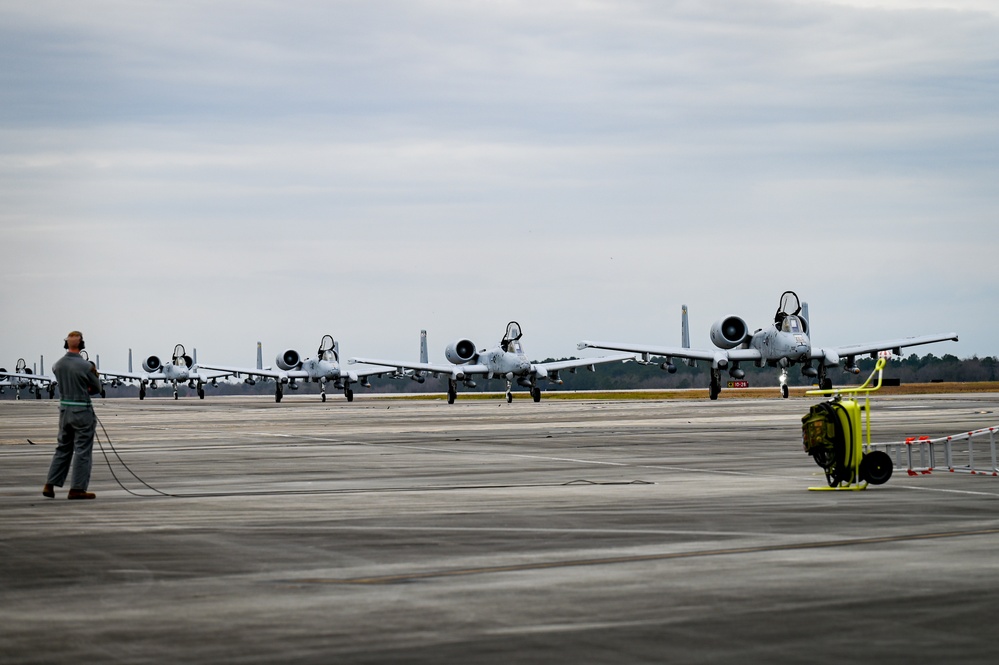 Maryland Air National Guard A-10C Thunderbolts arrive at Air Dominance Center