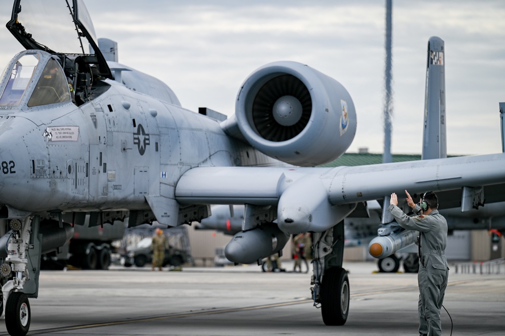 Maryland Air National Guard A-10C Thunderbolts arrive at Air Dominance Center