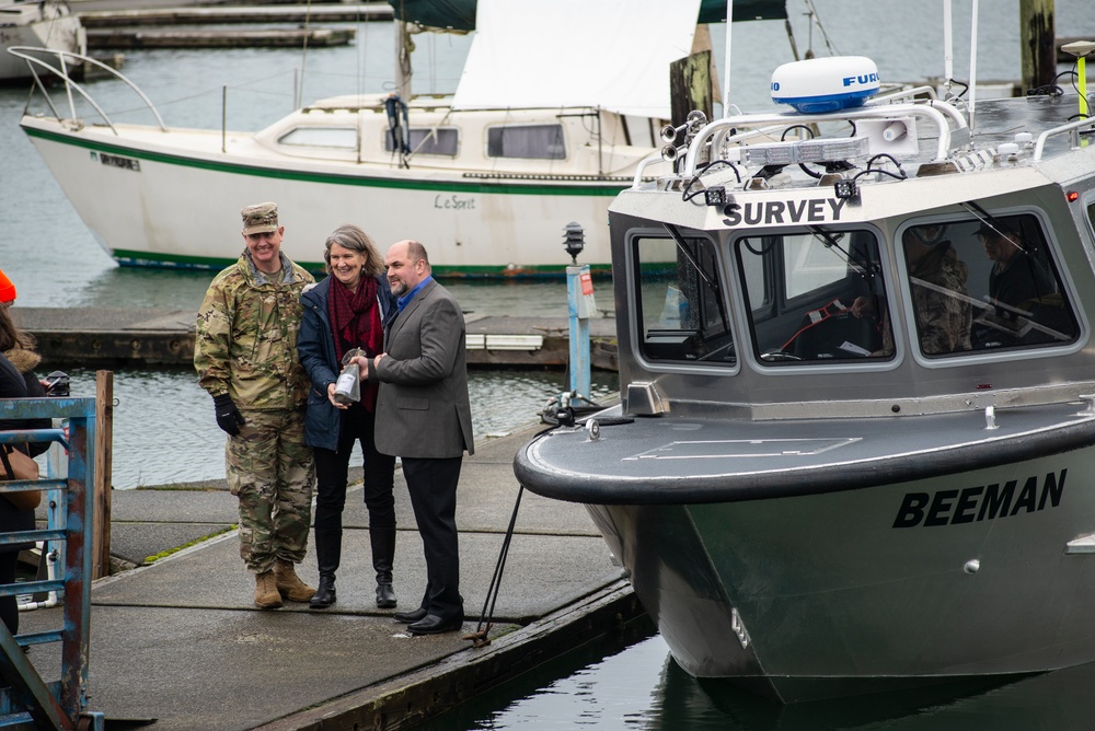 Corps of Engineers dedicates new coastal survey vessel in Newport, Oregon