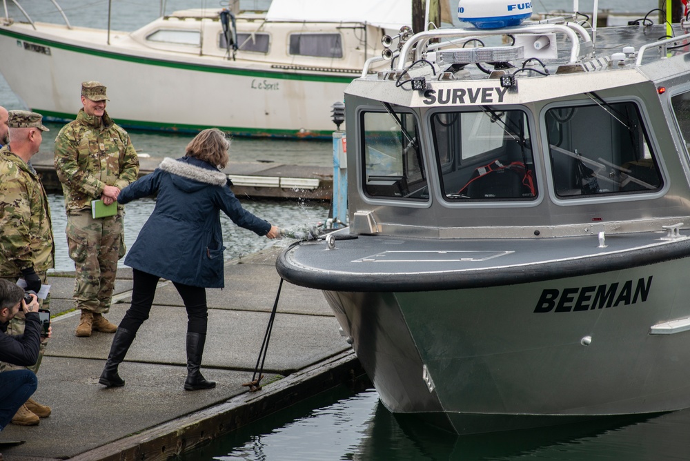 Corps of Engineers dedicates new coastal survey vessel in Newport, Oregon