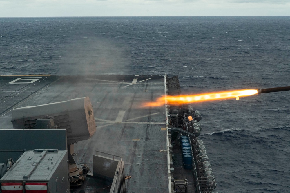Dvids Images Uss America Fires A Rim 116 Rolling Airframe Missile