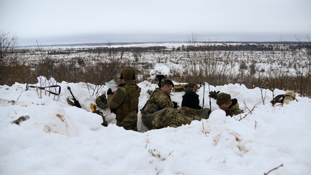 120th Field Artillery Regiment forward observers train at Northern Strike 23-1