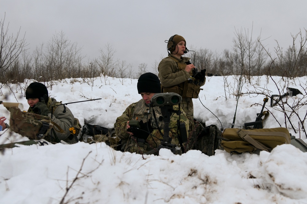 120th Field Artillery Regiment forward observers train at Northern Strike 23-1