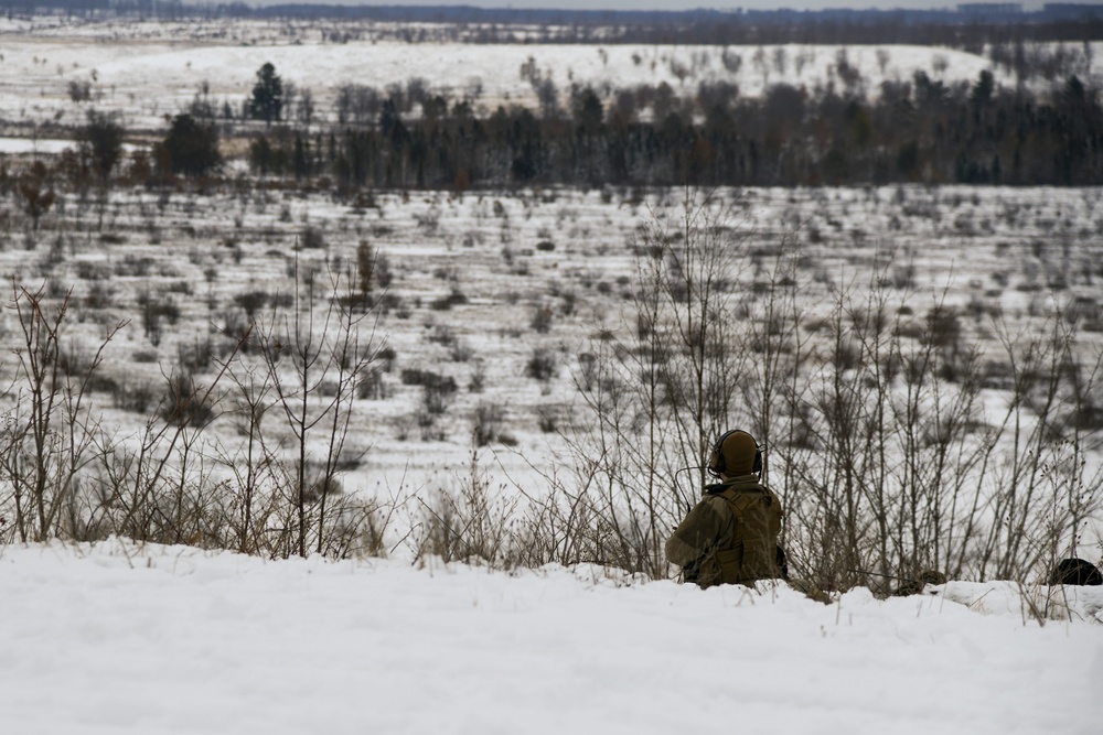 120th Field Artillery Regiment forward observers train at Northern Strike 23-1