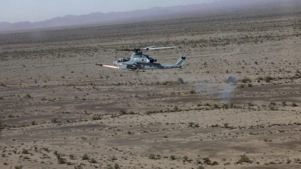 Marines with HMLA-167 go on a desert gun run