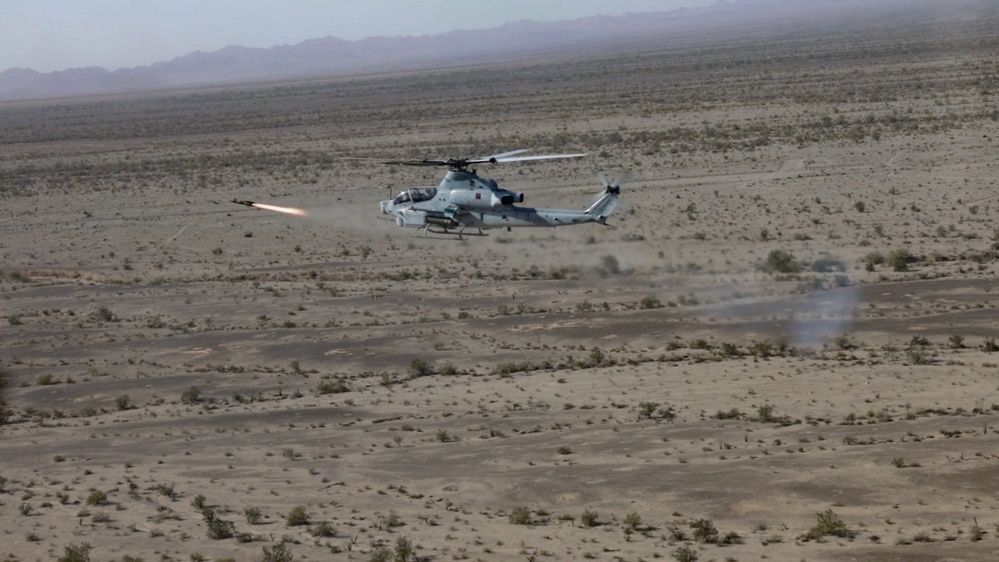 Marines with HMLA-167 go on a desert gun run