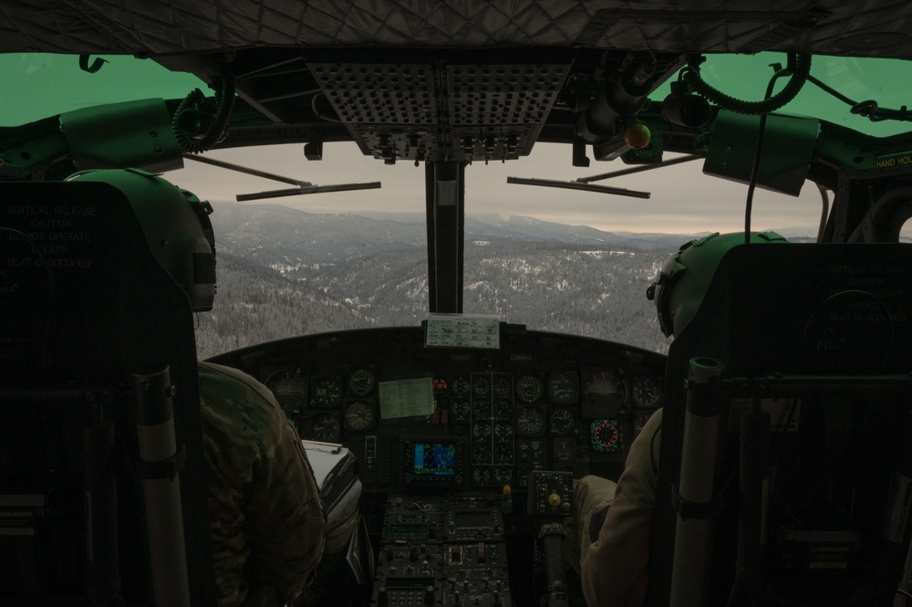 36th Rescue Squadron UH-1N Huey training