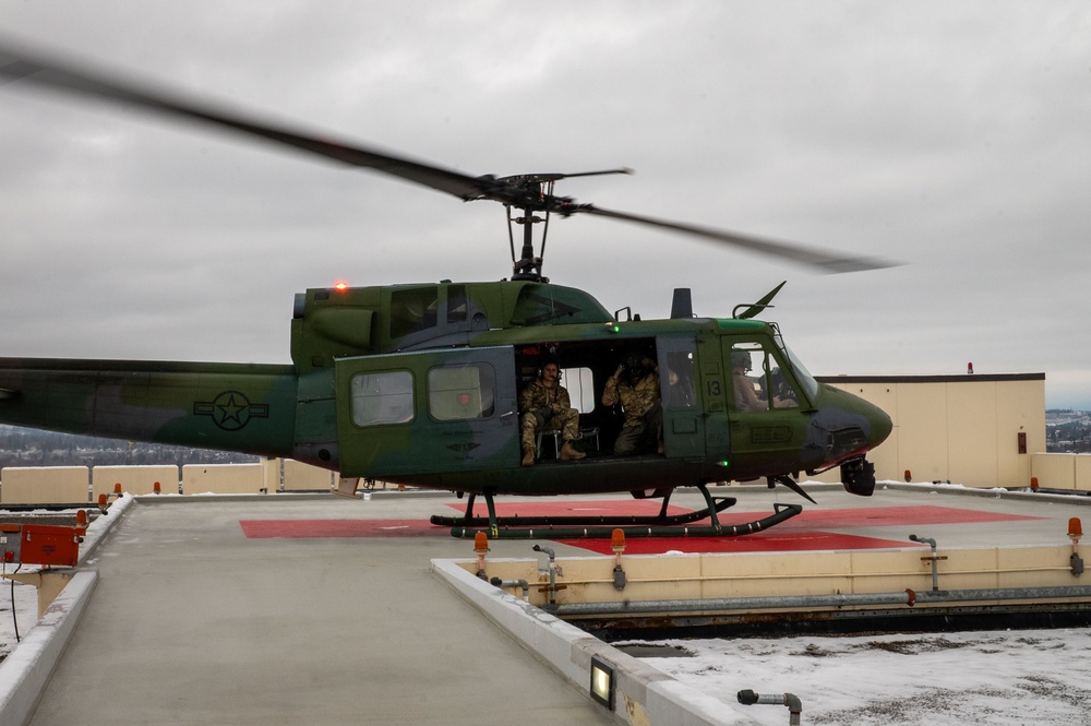 36th Rescue Squadron UH-1N Huey training