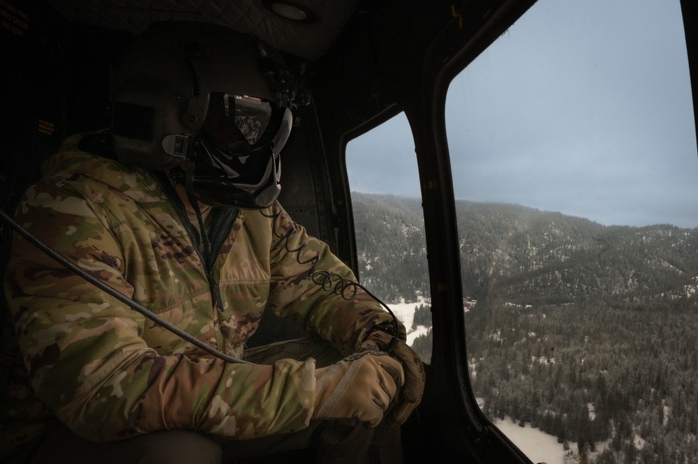 36th Rescue Squadron UH-1N Huey training