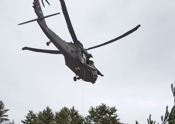 Civil Affairs Soldiers from the 97th Civil Affairs Battalion, 95th Civil Affairs Brigade (SO)(A), conduct a realistic military training exercise with the New Hampshire Army National Guard