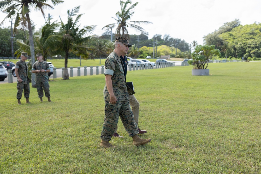 Marine Corps Installations Pacific Commanding General Visits Asan Beach for Site Survey