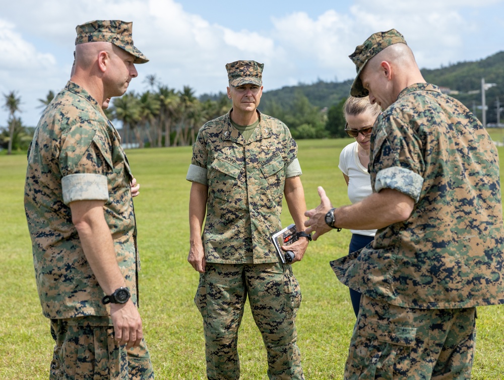 Marine Corps Installations Pacific Commanding General Visits Asan Beach for Site Survey