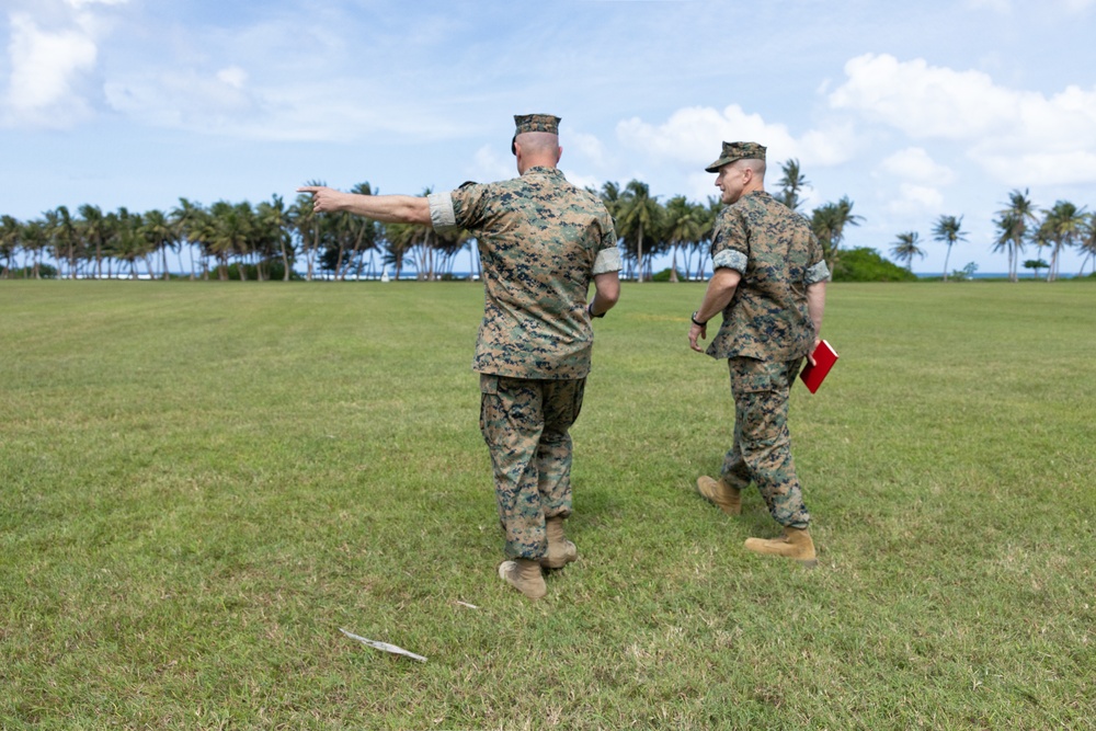 Marine Corps Installations Pacific Commanding General Visits Asan Beach for Site Survey