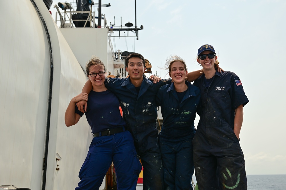 USCGC Spencer’s (WMEC 905) deck department completes a paint project